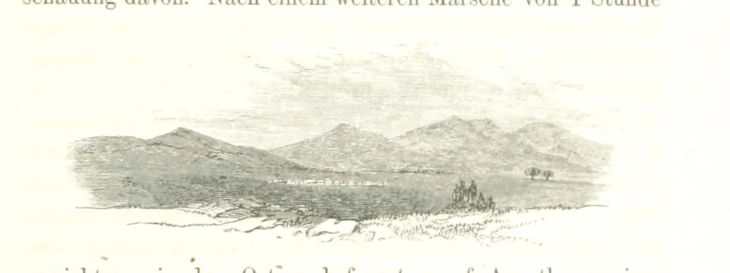 An illustration from Reisen und Entdeckungen in Nord- und Central-Afrika in den Jahren 1849 bis 1855. Von Dr. H. Barth. Tagebuch seiner im Auftrag der Brittischen Regierung unternommenen Reise ... Mit Karten, Holzschnitten und Bildern. L.P, 1857, leaf 401