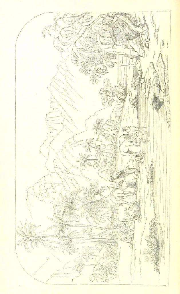 An illustration from A Pilgrimage through the Holy Land, explanatory of the Diorama of Jerusalem and the Holy Land, painted under the direction of Mr. W. Beverly, from original sketches ... by Mr. W. H. Bartlett. [With illustrations, 1850, leaf 18
