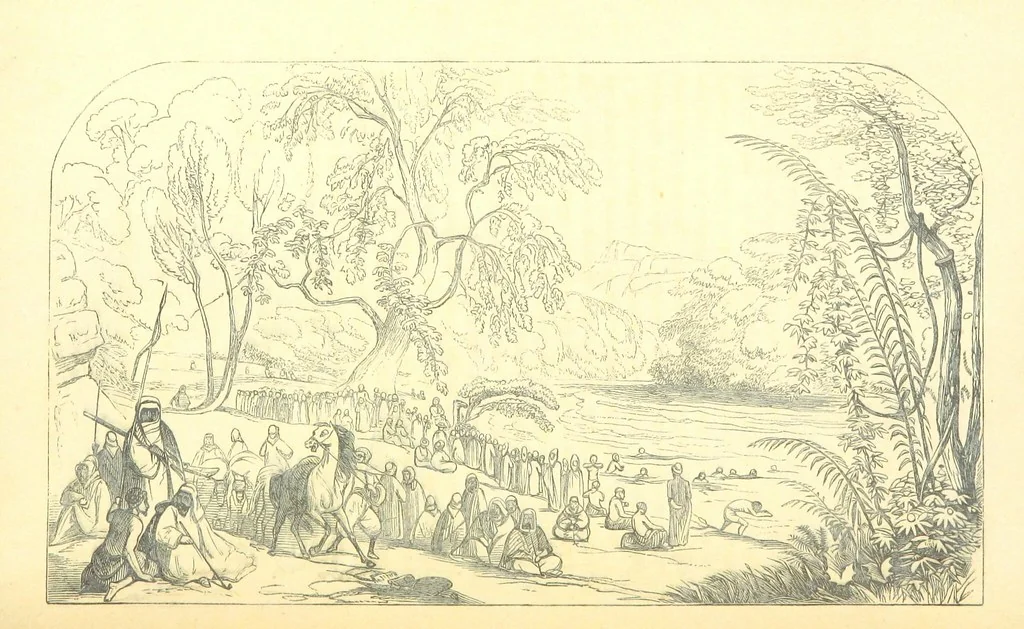 An illustration from A Pilgrimage through the Holy Land, explanatory of the Diorama of Jerusalem and the Holy Land, painted under the direction of Mr. W. Beverly, from original sketches ... by Mr. W. H. Bartlett. [With illustrations, 1850, leaf 41