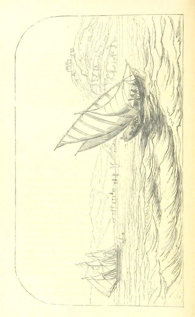 An illustration from A Pilgrimage through the Holy Land, explanatory of the Diorama of Jerusalem and the Holy Land, painted under the direction of Mr. W. Beverly, from original sketches ... by Mr. W. H. Bartlett. [With illustrations, 1850, leaf 46
