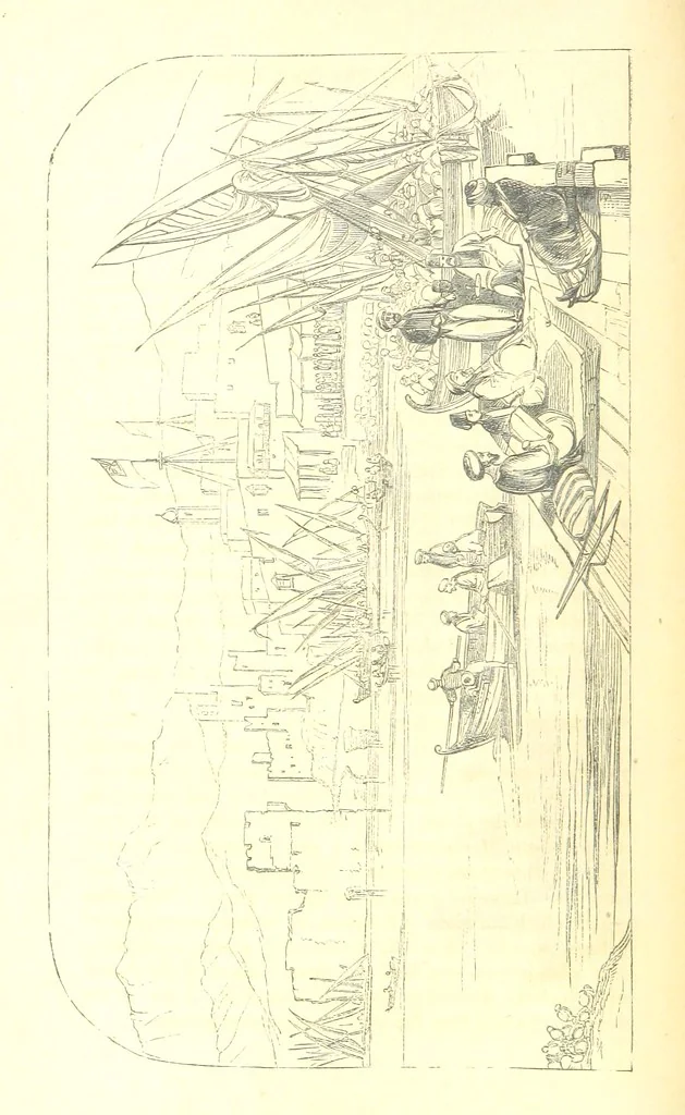 An illustration from A Pilgrimage through the Holy Land, explanatory of the Diorama of Jerusalem and the Holy Land, painted under the direction of Mr. W. Beverly, from original sketches ... by Mr. W. H. Bartlett. [With illustrations, 1850, leaf 50
