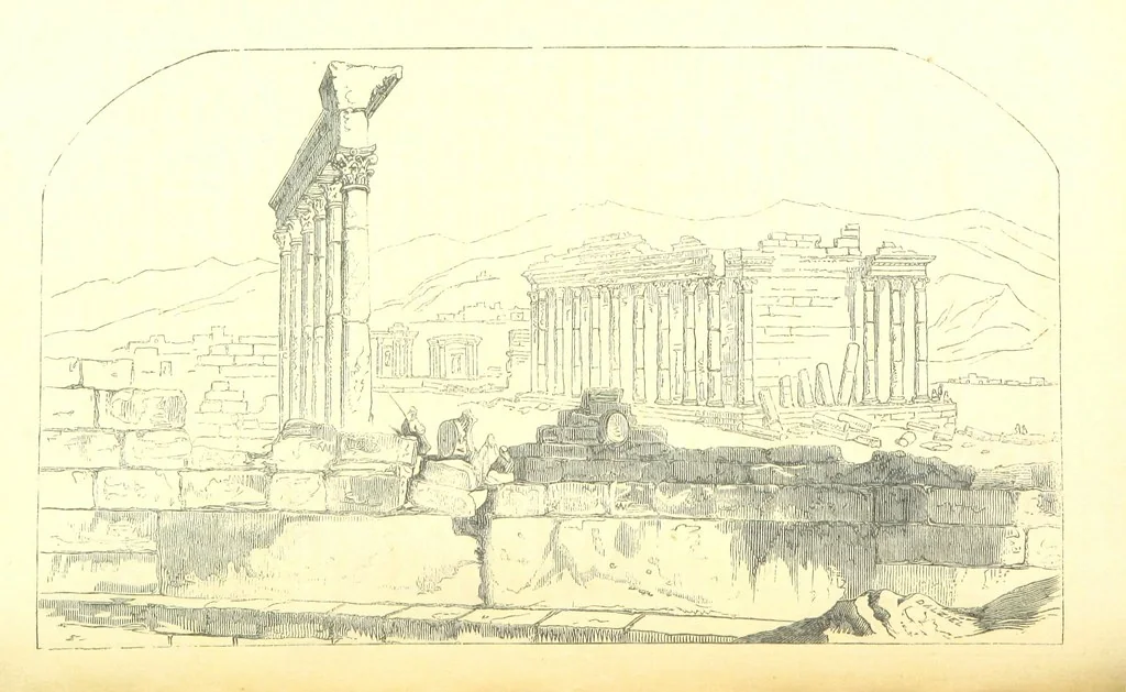 An illustration from A Pilgrimage through the Holy Land, explanatory of the Diorama of Jerusalem and the Holy Land, painted under the direction of Mr. W. Beverly, from original sketches ... by Mr. W. H. Bartlett. [With illustrations, 1850, leaf 54
