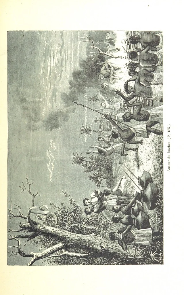 An illustration from A travers le Zanguebar. Voyage ... Par les PP. Baur et Le Roy ... Orné de 45 gravures ... Deuxième édition, 1887, leaf 157