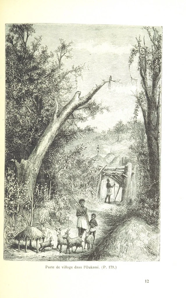 An illustration from A travers le Zanguebar. Voyage ... Par les PP. Baur et Le Roy ... Orné de 45 gravures ... Deuxième édition, 1887, leaf 181
