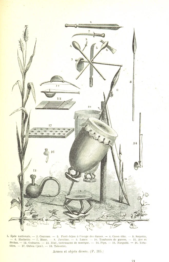 An illustration from A travers le Zanguebar. Voyage ... Par les PP. Baur et Le Roy ... Orné de 45 gravures ... Deuxième édition, 1887, leaf 325