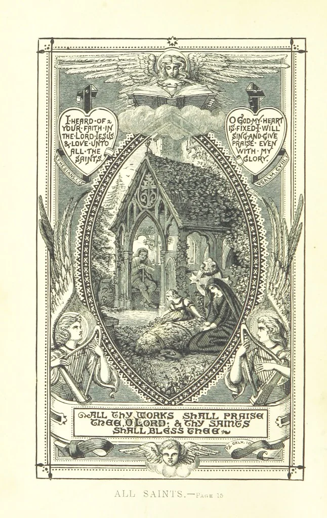 An illustration from English Lyrics. A collection of English poetry of the present day. Arranged by ... R. H. Baynes, 1865, leaf 8