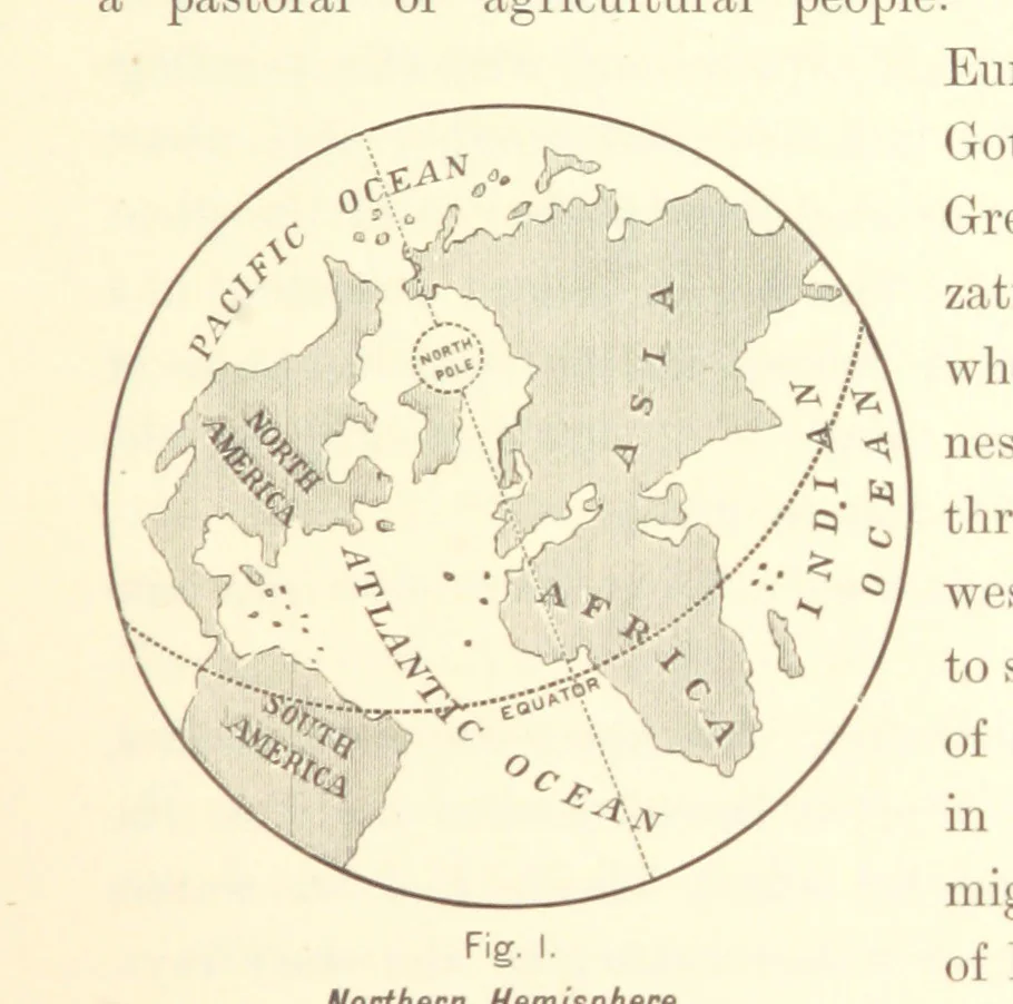 An illustration from Gately's World's Progress. A general history of the earth's construction and of the advancement of mankind ... Edited by C. E. Beale. Édition de luxe, 1886, leaf 23