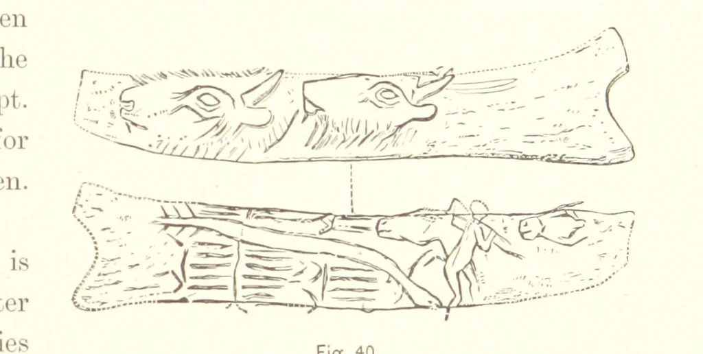 An illustration from Gately's World's Progress. A general history of the earth's construction and of the advancement of mankind ... Edited by C. E. Beale. Édition de luxe, 1886, leaf 65