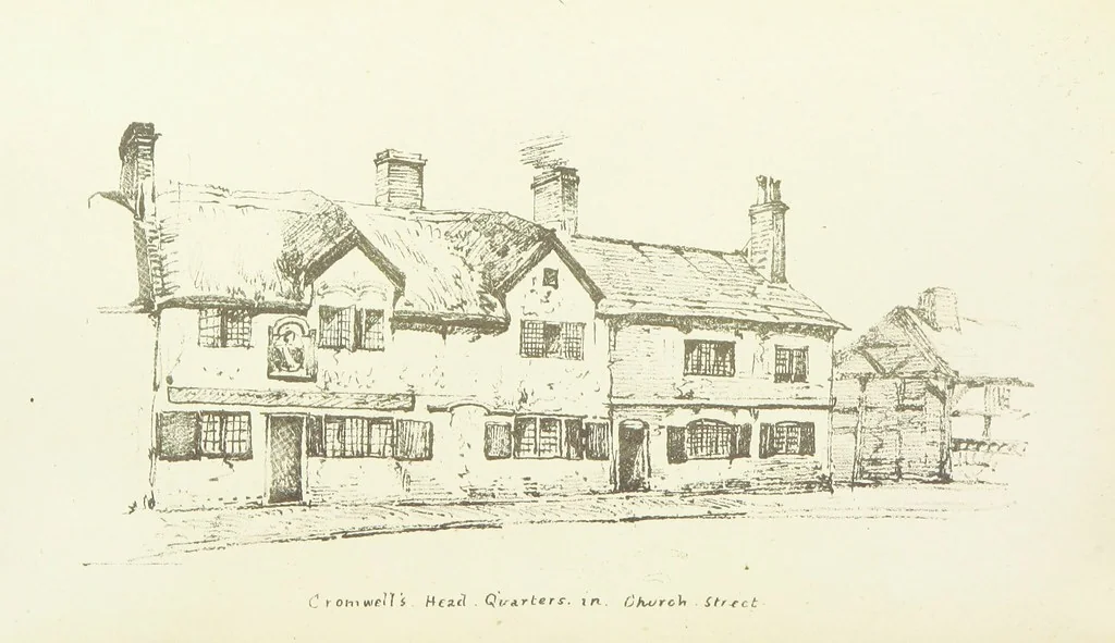 An illustration from Walks about Warrington towards the beginning of the present century, etc, 1887, leaf 10