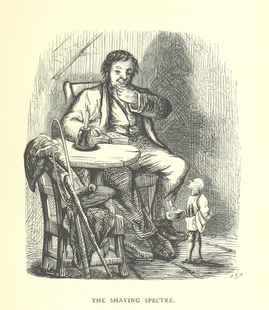 An illustration from The White Wife; with other stories, supernatural, romantic and legendary; collected and illustrated by Cuthbert Bede, 1865, leaf 69