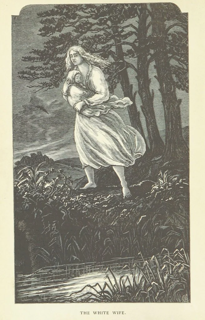 An illustration from The White Wife; with other stories, supernatural, romantic and legendary; collected and illustrated by Cuthbert Bede, 1865, leaf 8