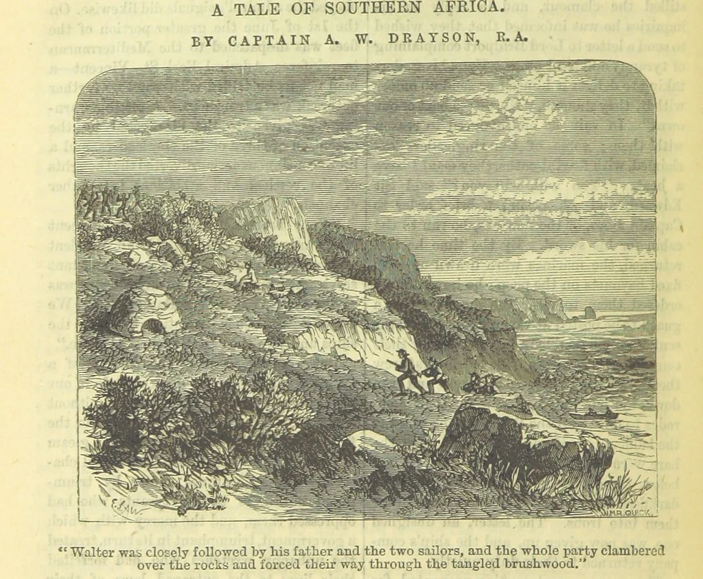 An illustration from Beeton's Brave Tales, Bold Ballads, and Travels and Perils by Land and Sea. Illustrated ... Edited by S. O. Beeton, 1872, leaf 1028