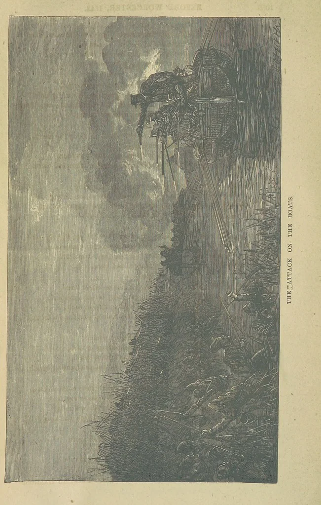 An illustration from Beeton's Brave Tales, Bold Ballads, and Travels and Perils by Land and Sea. Illustrated ... Edited by S. O. Beeton, 1872, leaf 1135