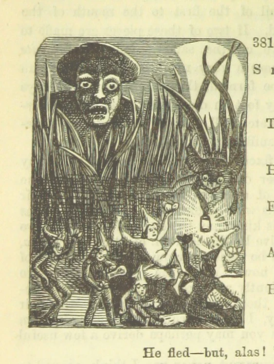 An illustration from Beeton's Brave Tales, Bold Ballads, and Travels and Perils by Land and Sea. Illustrated ... Edited by S. O. Beeton, 1872, leaf 114