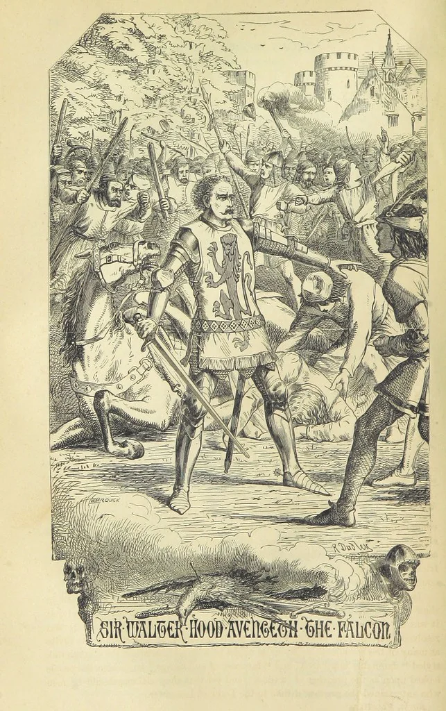 An illustration from Beeton's Brave Tales, Bold Ballads, and Travels and Perils by Land and Sea. Illustrated ... Edited by S. O. Beeton, 1872, leaf 118