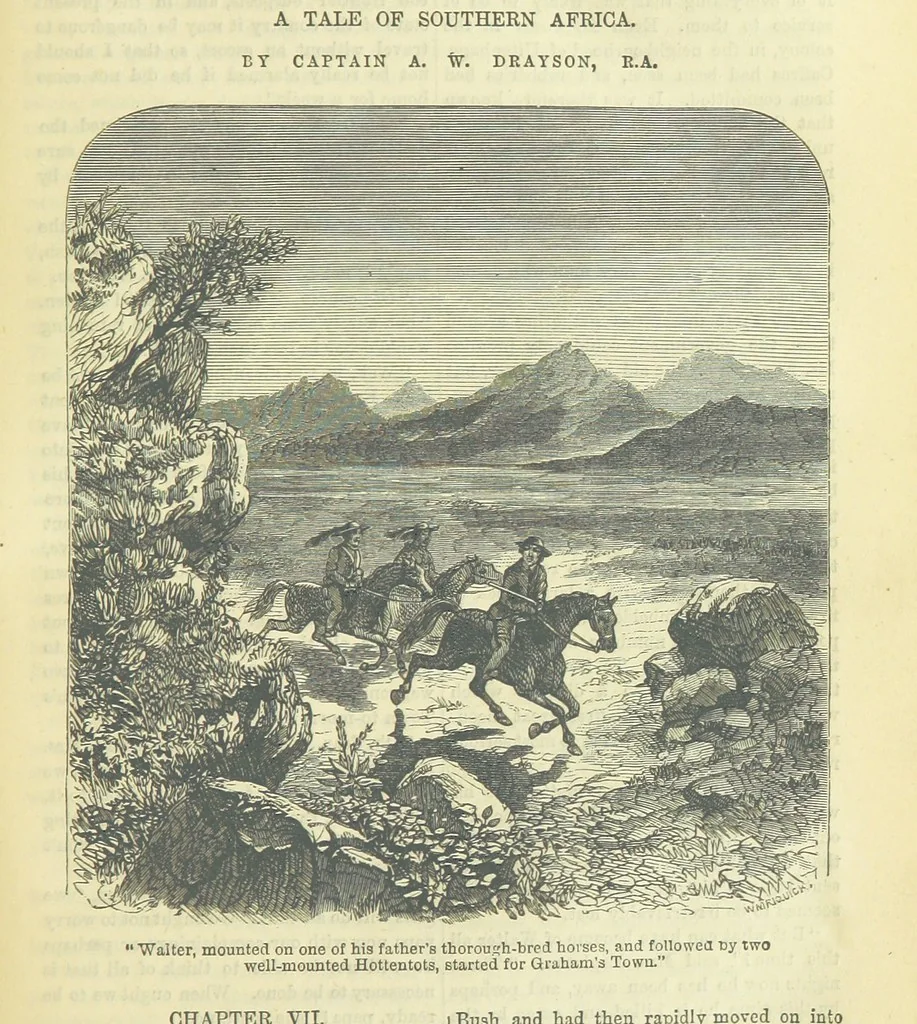 An illustration from Beeton's Brave Tales, Bold Ballads, and Travels and Perils by Land and Sea. Illustrated ... Edited by S. O. Beeton, 1872, leaf 255