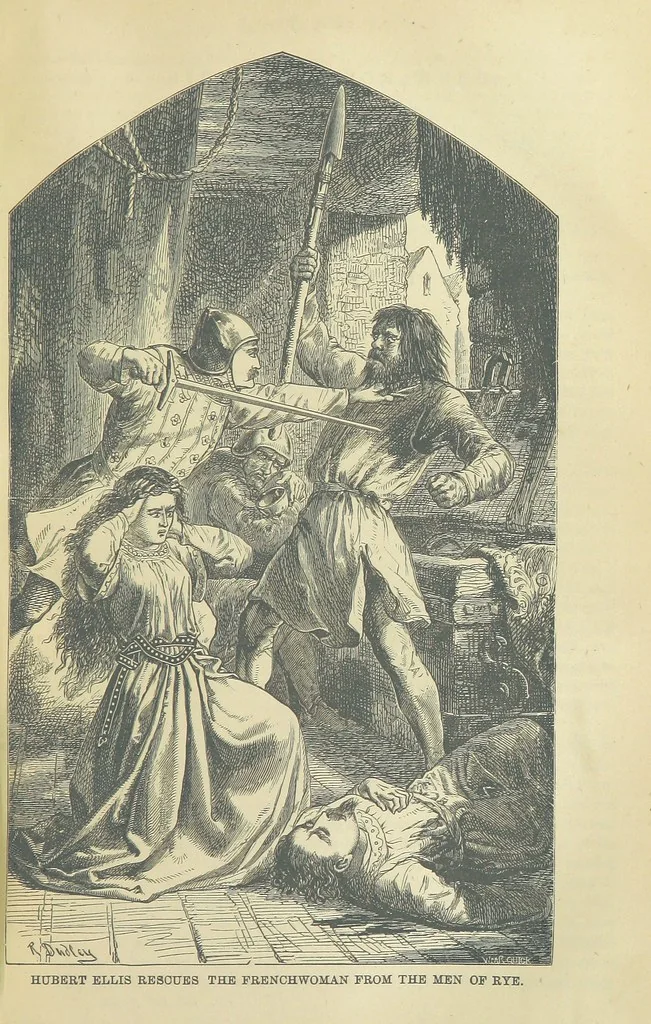 An illustration from Beeton's Brave Tales, Bold Ballads, and Travels and Perils by Land and Sea. Illustrated ... Edited by S. O. Beeton, 1872, leaf 321