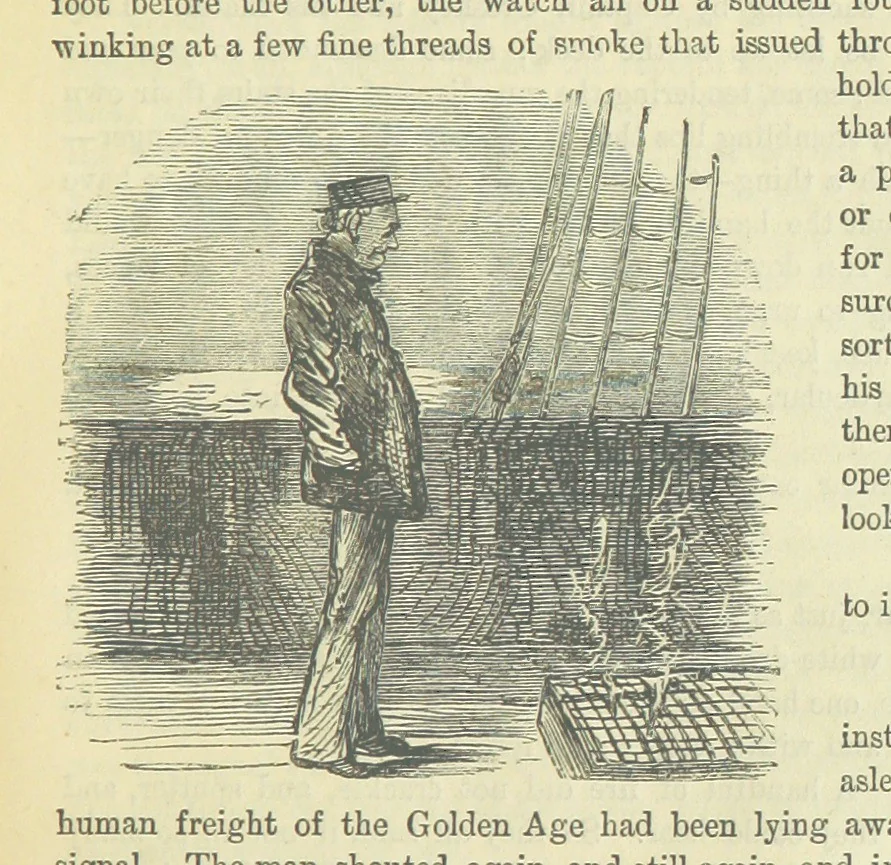 An illustration from Beeton's Brave Tales, Bold Ballads, and Travels and Perils by Land and Sea. Illustrated ... Edited by S. O. Beeton, 1872, leaf 441
