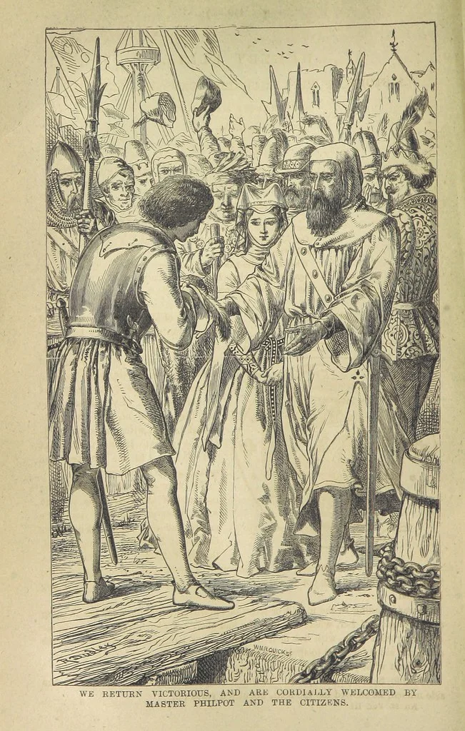 An illustration from Beeton's Brave Tales, Bold Ballads, and Travels and Perils by Land and Sea. Illustrated ... Edited by S. O. Beeton, 1872, leaf 492