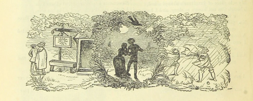 An illustration from Beeton's Brave Tales, Bold Ballads, and Travels and Perils by Land and Sea. Illustrated ... Edited by S. O. Beeton, 1872, leaf 592
