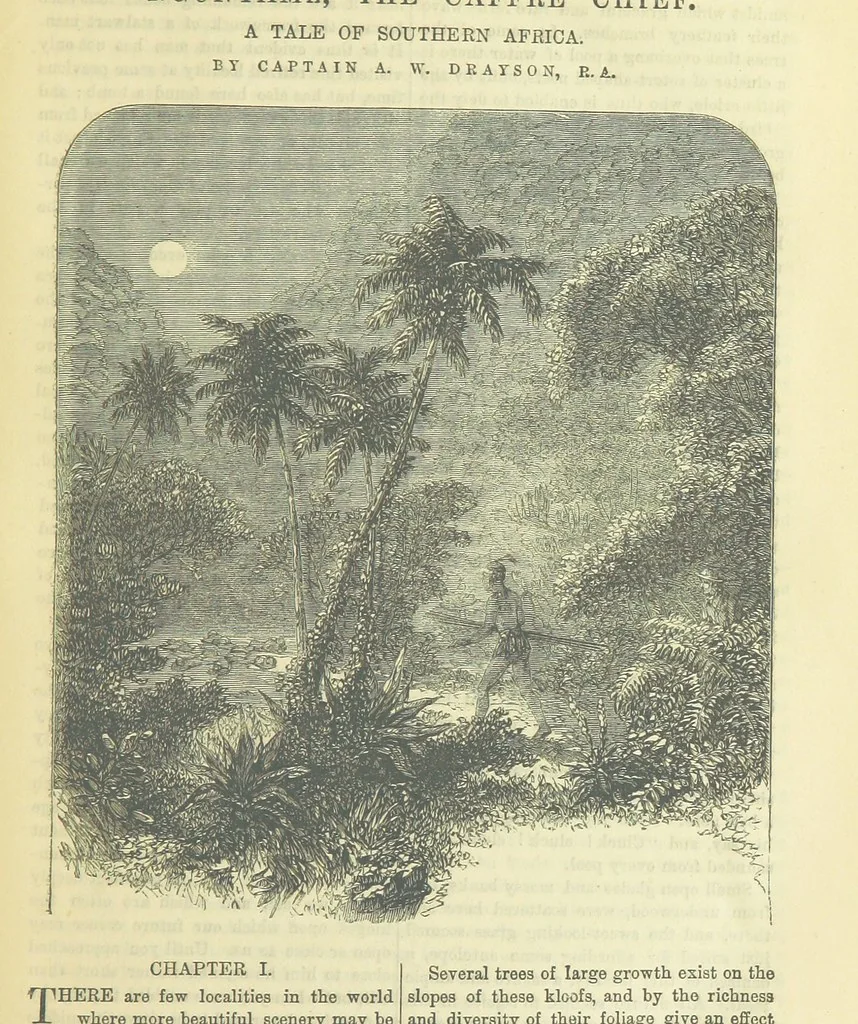 An illustration from Beeton's Brave Tales, Bold Ballads, and Travels and Perils by Land and Sea. Illustrated ... Edited by S. O. Beeton, 1872, leaf 61