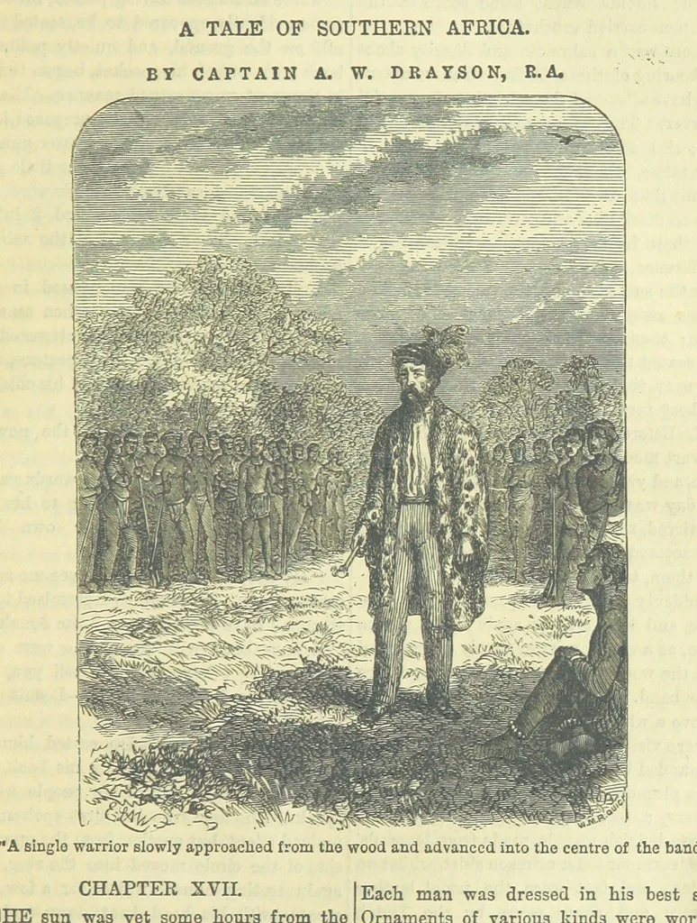 An illustration from Beeton's Brave Tales, Bold Ballads, and Travels and Perils by Land and Sea. Illustrated ... Edited by S. O. Beeton, 1872, leaf 637