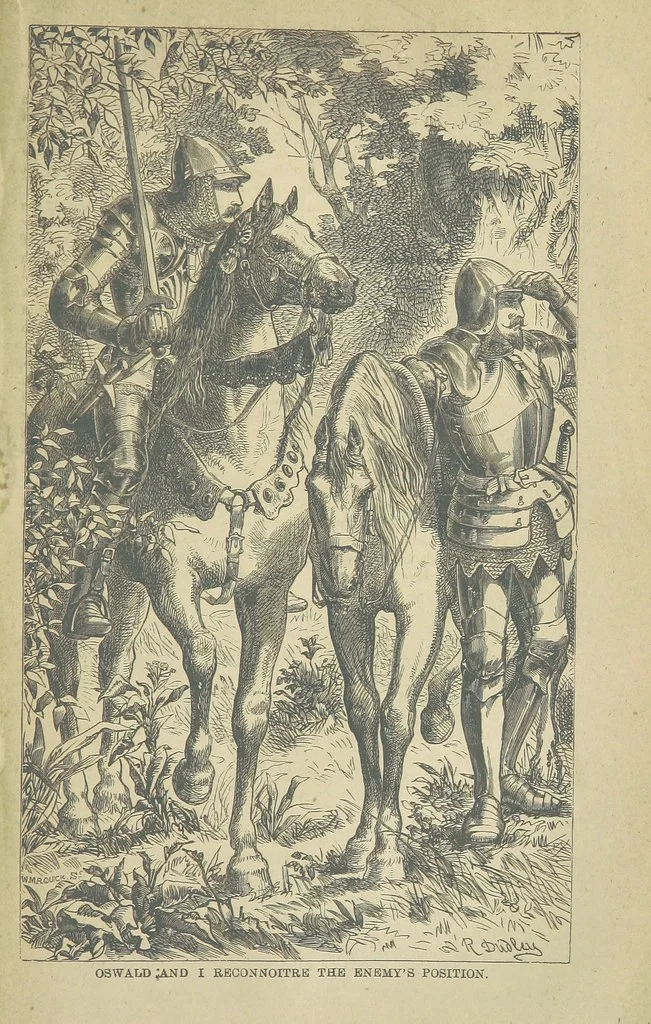 An illustration from Beeton's Brave Tales, Bold Ballads, and Travels and Perils by Land and Sea. Illustrated ... Edited by S. O. Beeton, 1872, leaf 661