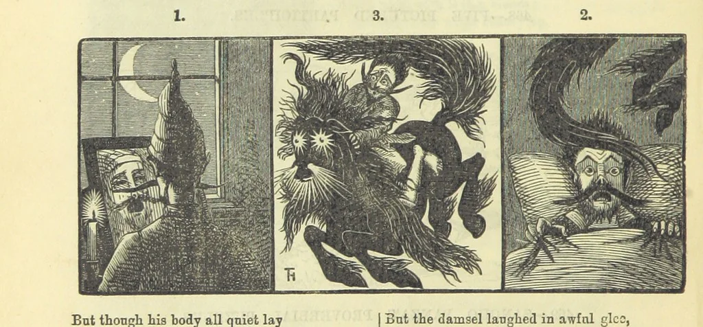 An illustration from Beeton's Brave Tales, Bold Ballads, and Travels and Perils by Land and Sea. Illustrated ... Edited by S. O. Beeton, 1872, leaf 796