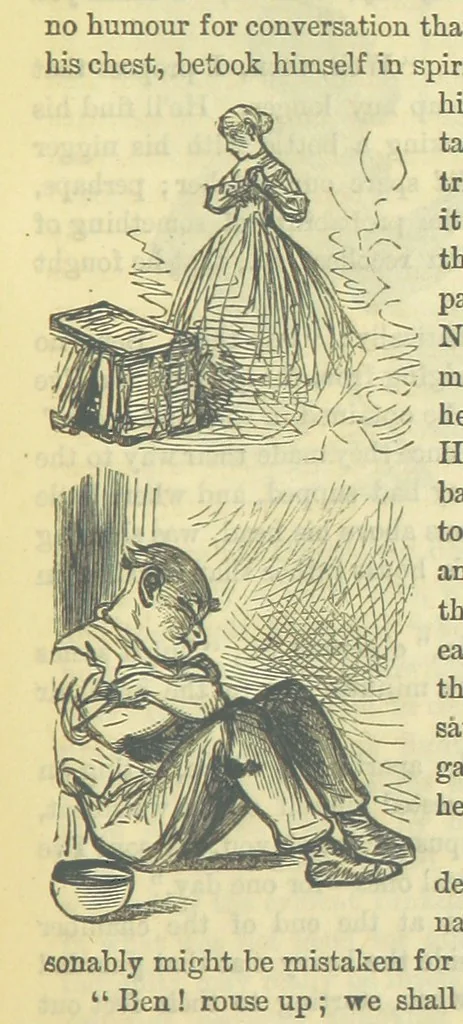 An illustration from Beeton's Brave Tales, Bold Ballads, and Travels and Perils by Land and Sea. Illustrated ... Edited by S. O. Beeton, 1872, leaf 843