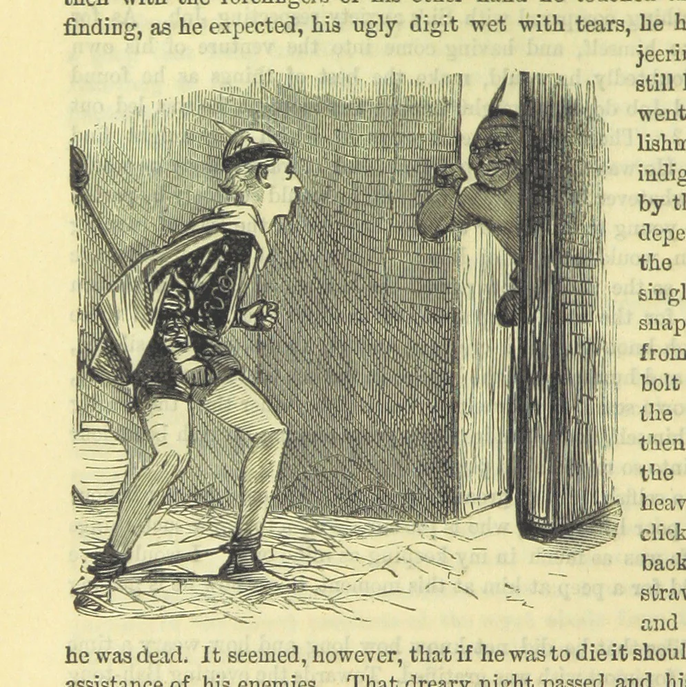 An illustration from Beeton's Brave Tales, Bold Ballads, and Travels and Perils by Land and Sea. Illustrated ... Edited by S. O. Beeton, 1872, leaf 854