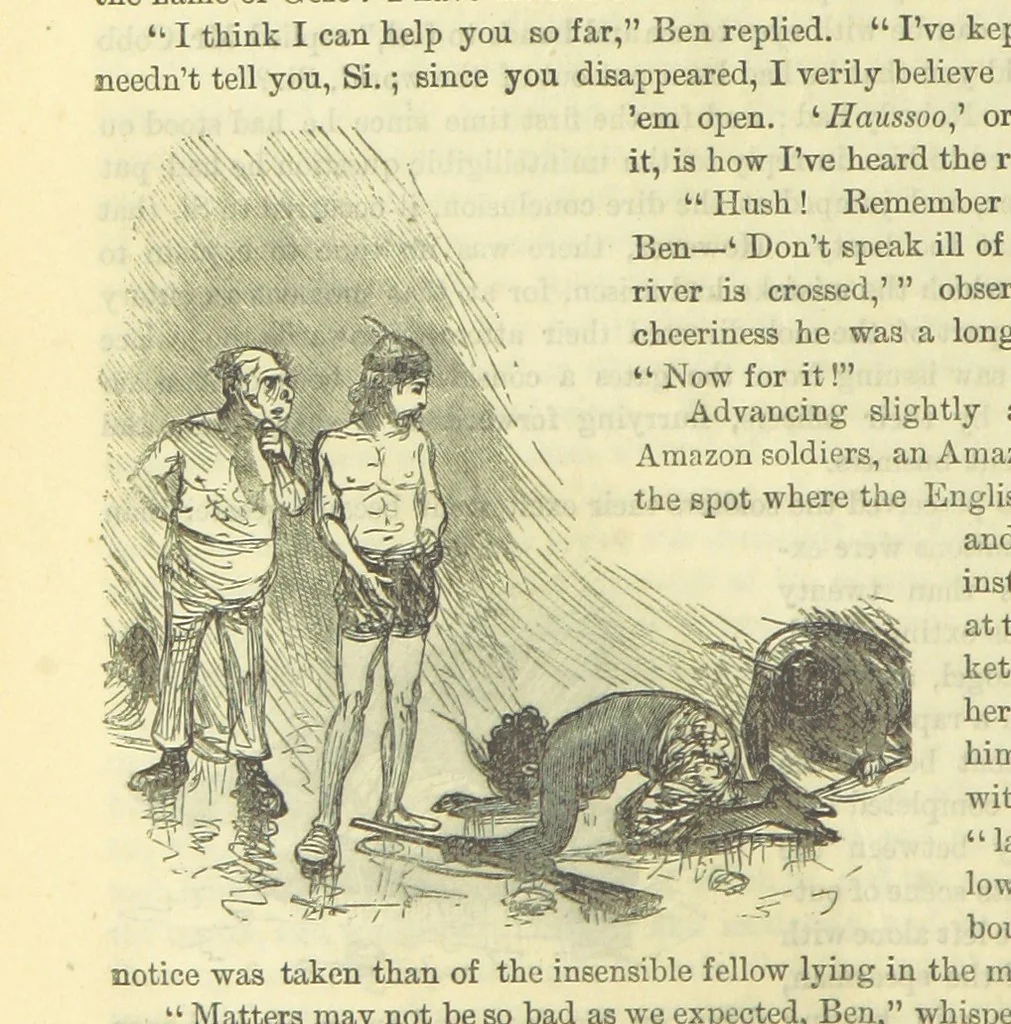 An illustration from Beeton's Brave Tales, Bold Ballads, and Travels and Perils by Land and Sea. Illustrated ... Edited by S. O. Beeton, 1872, leaf 922