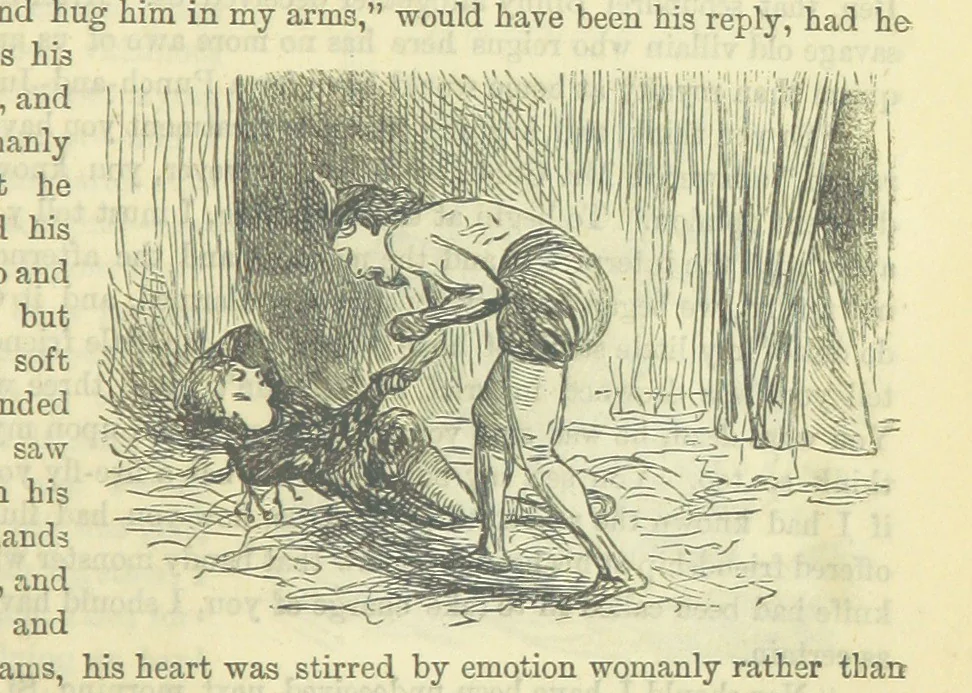 An illustration from Beeton's Brave Tales, Bold Ballads, and Travels and Perils by Land and Sea. Illustrated ... Edited by S. O. Beeton, 1872, leaf 923
