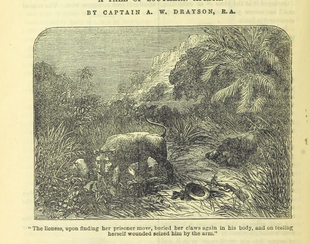 An illustration from Beeton's Brave Tales, Bold Ballads, and Travels and Perils by Land and Sea. Illustrated ... Edited by S. O. Beeton, 1872, leaf 954