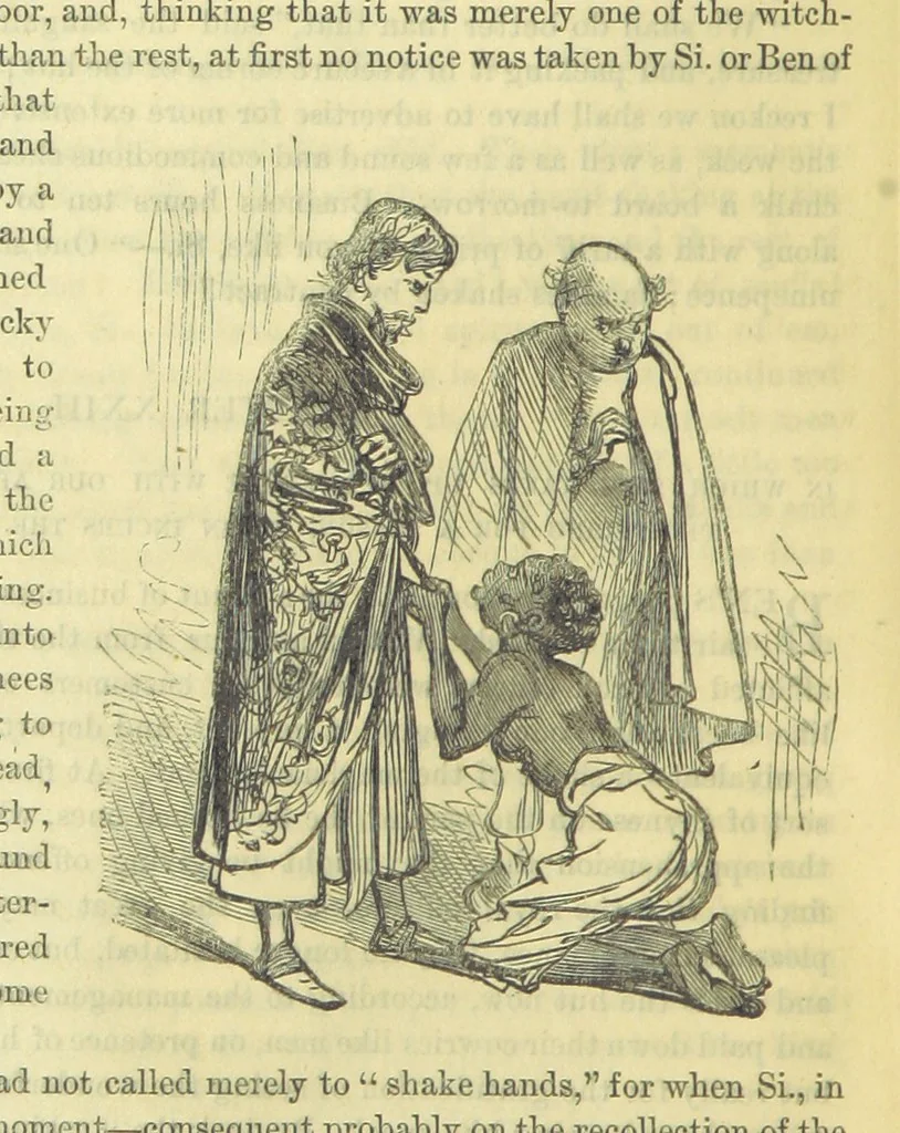 An illustration from Beeton's Brave Tales, Bold Ballads, and Travels and Perils by Land and Sea. Illustrated ... Edited by S. O. Beeton, 1872, leaf 994