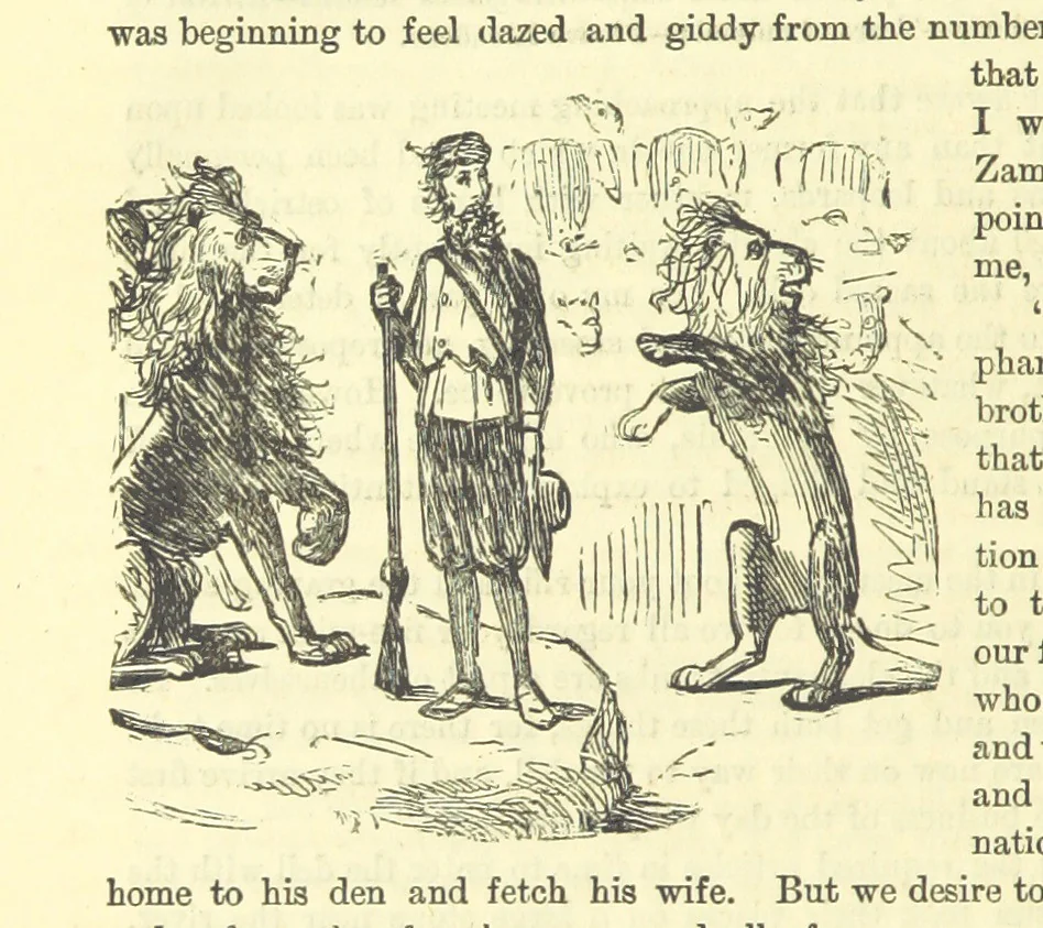 An illustration from Beeton's Historical Romances, Daring Deeds, and Animal Stories. Illustrated, etc, 1871, leaf 1084