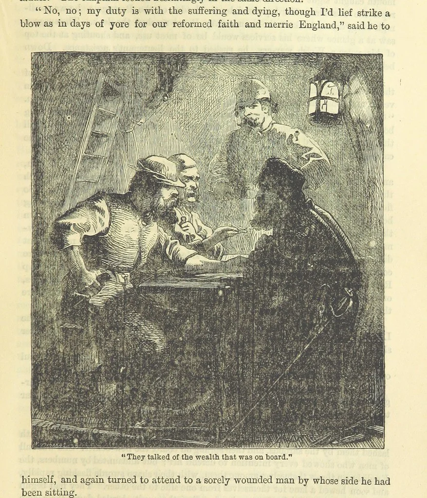 An illustration from Beeton's Historical Romances, Daring Deeds, and Animal Stories. Illustrated, etc, 1871, leaf 249
