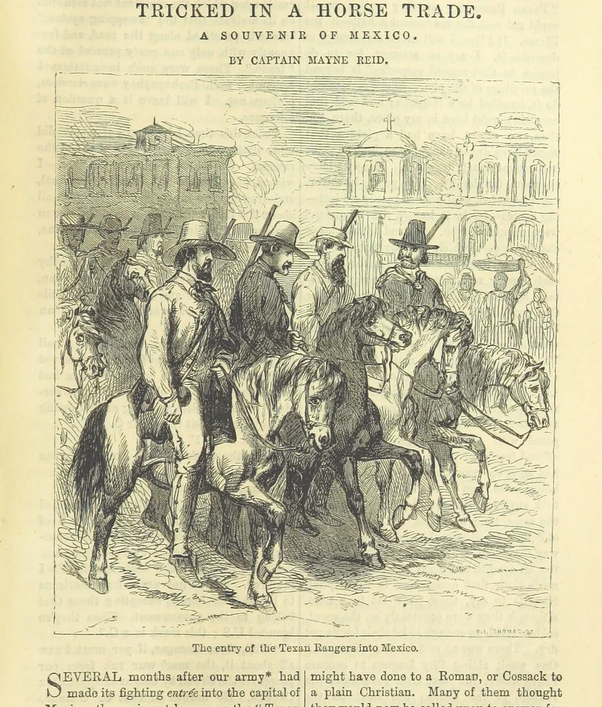 An illustration from Beeton's Historical Romances, Daring Deeds, and Animal Stories. Illustrated, etc, 1871, leaf 329