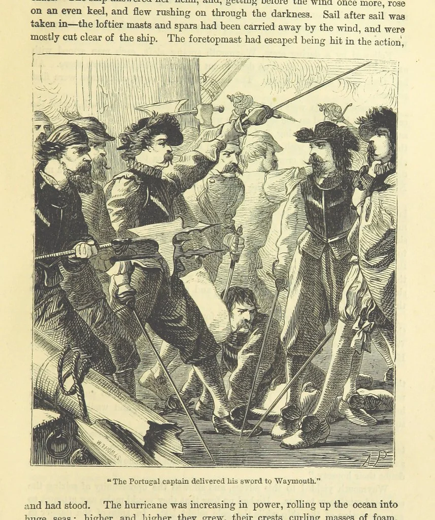 An illustration from Beeton's Historical Romances, Daring Deeds, and Animal Stories. Illustrated, etc, 1871, leaf 347