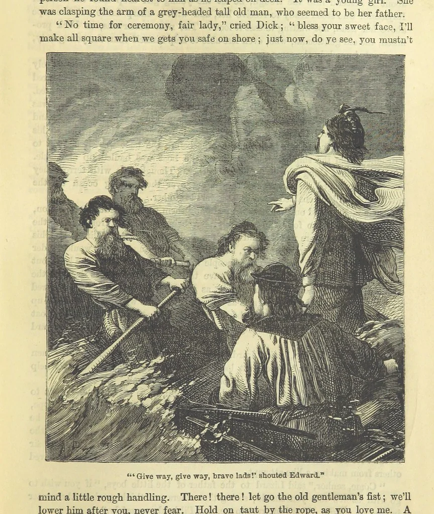 An illustration from Beeton's Historical Romances, Daring Deeds, and Animal Stories. Illustrated, etc, 1871, leaf 447