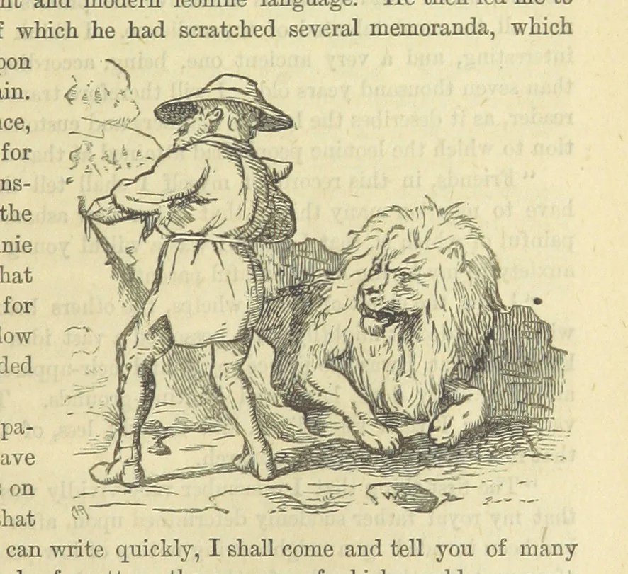 An illustration from Beeton's Historical Romances, Daring Deeds, and Animal Stories. Illustrated, etc, 1871, leaf 615