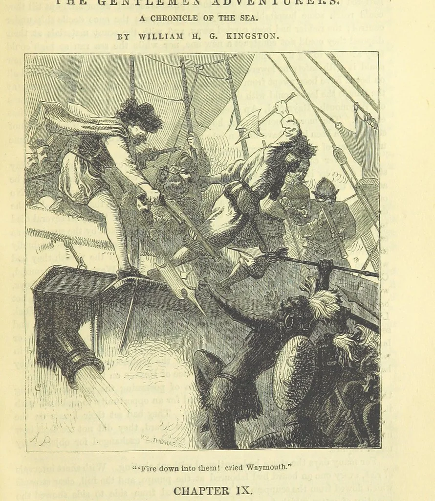 An illustration from Beeton's Historical Romances, Daring Deeds, and Animal Stories. Illustrated, etc, 1871, leaf 809