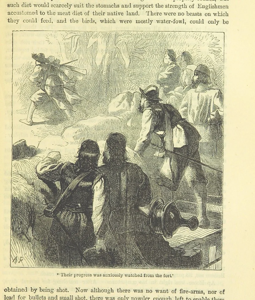 An illustration from Beeton's Historical Romances, Daring Deeds, and Animal Stories. Illustrated, etc, 1871, leaf 933
