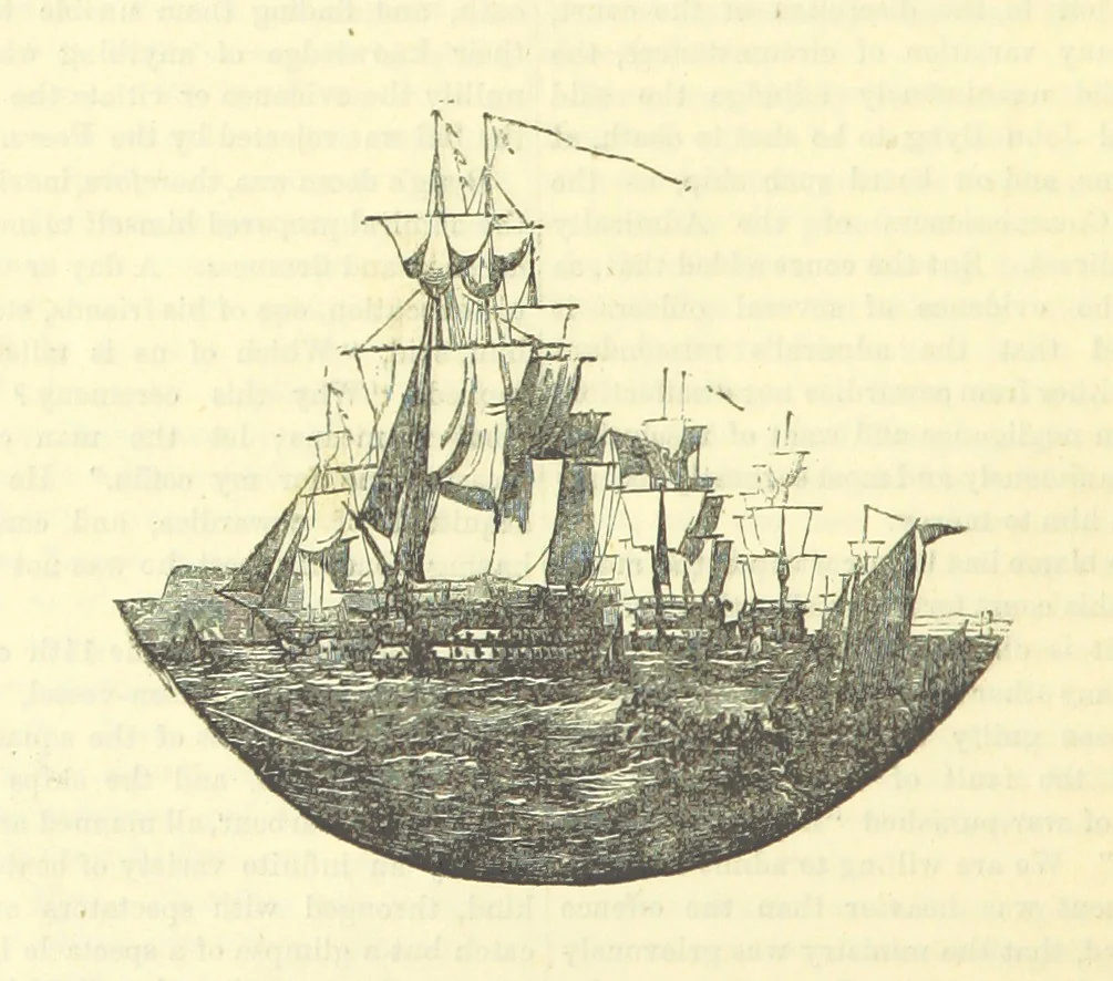 An illustration from Beeton's Historical Romances, Daring Deeds, and Animal Stories. Illustrated, etc, 1871, leaf 954