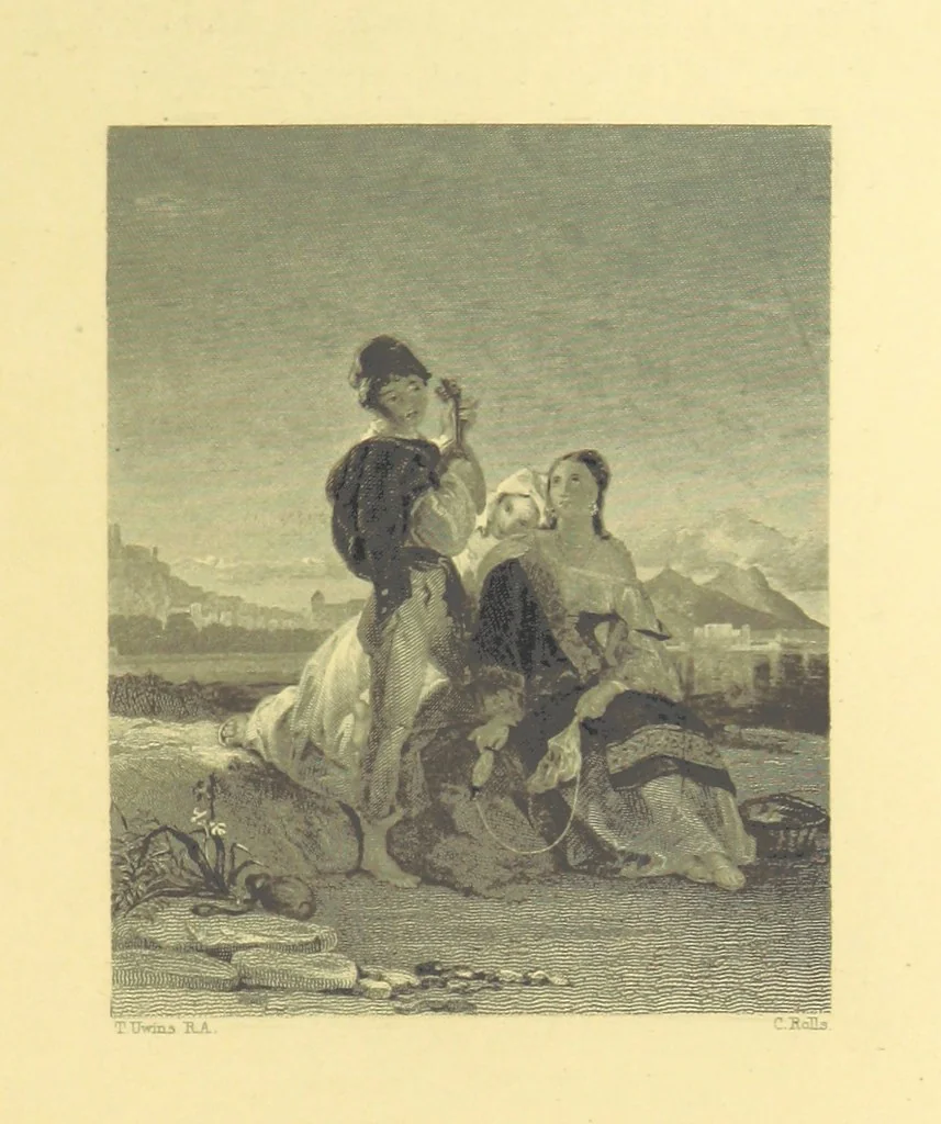An illustration from Golden Leaves from the Works of the Poets and Painters. Edited by R. Bell, 1872, leaf 181