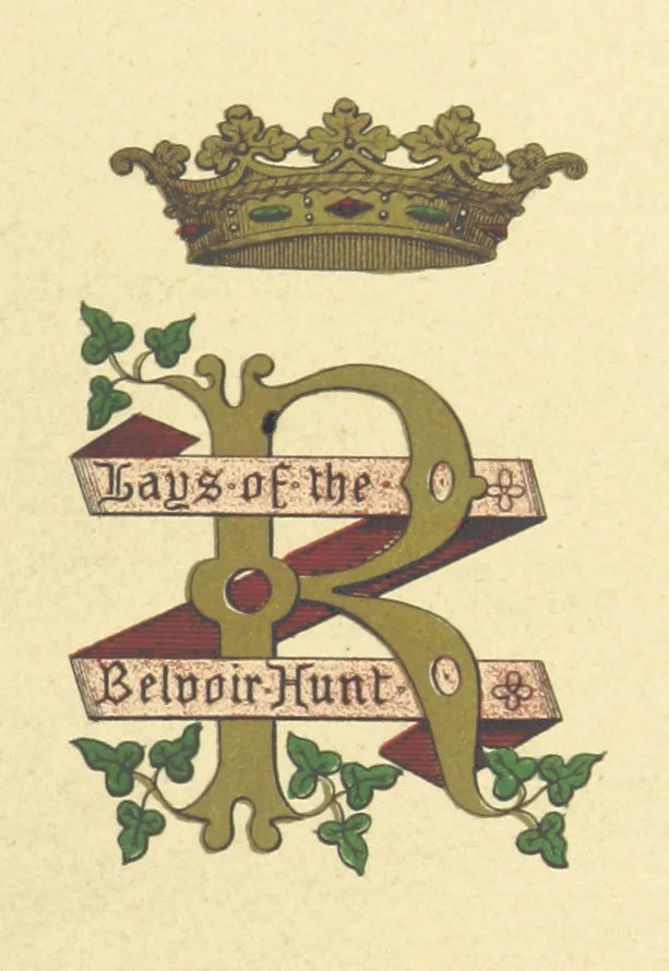 An illustration from Lays of the Belvoir Hunt, 1874, leaf 5