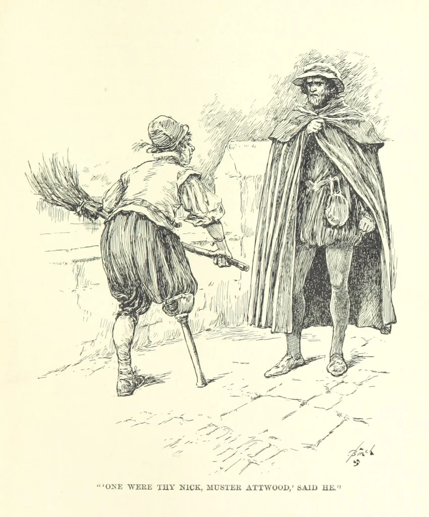 An illustration from Master Skylark. A story of Shakspere's time ... Illustrations by R. B. Birch, 1897, leaf 109