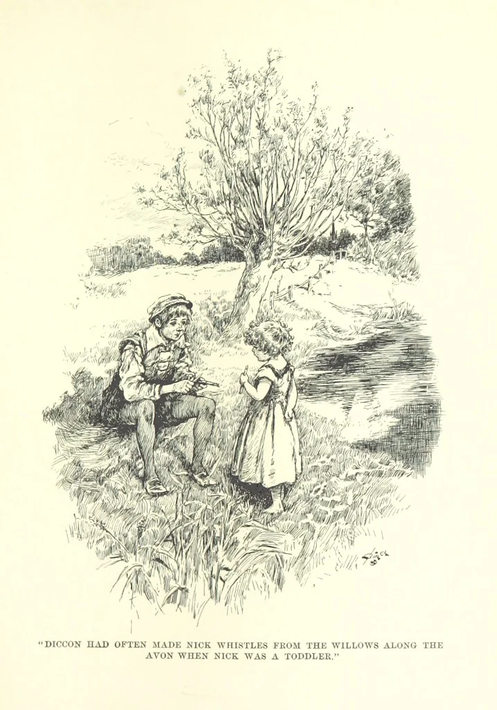 An illustration from Master Skylark. A story of Shakspere's time ... Illustrations by R. B. Birch, 1897, leaf 175