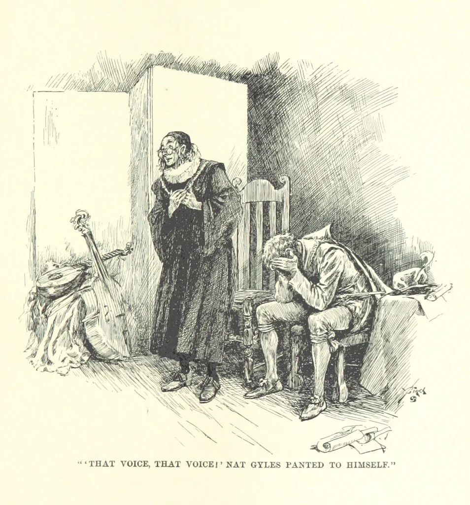An illustration from Master Skylark. A story of Shakspere's time ... Illustrations by R. B. Birch, 1897, leaf 219