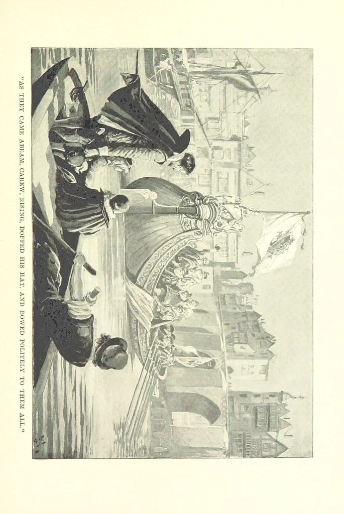An illustration from Master Skylark. A story of Shakspere's time ... Illustrations by R. B. Birch, 1897, leaf 227