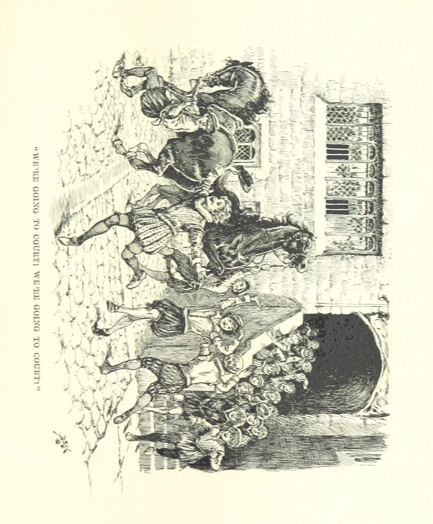 An illustration from Master Skylark. A story of Shakspere's time ... Illustrations by R. B. Birch, 1897, leaf 261